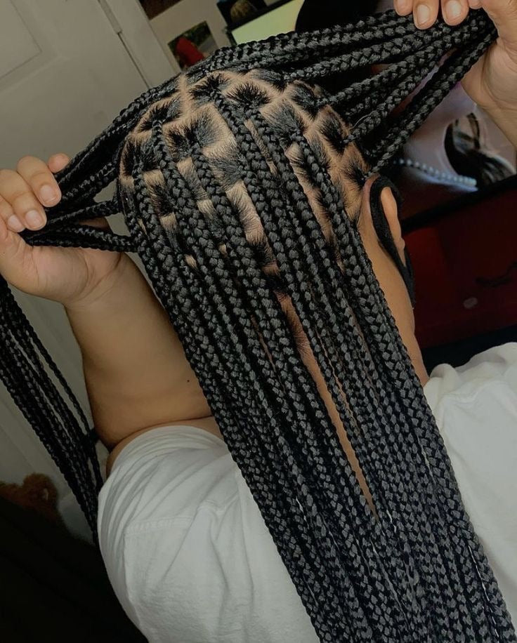 Box Braid con Pelo